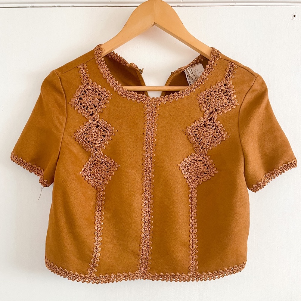 Mustard yellow cropped top